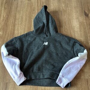 New Balance Kids Hoodie - Dark Gray and Light Purple